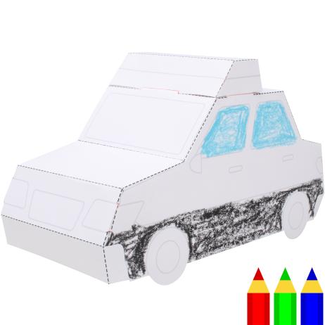 绘制纸模型 : 警车